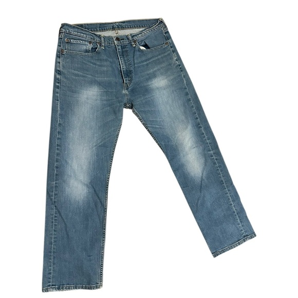 Men’s Levi’s 505 Straight Blue Jeans Size 36 x 30 - Picture 2 of 5